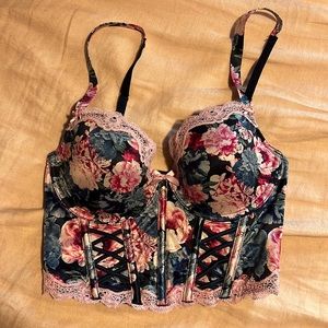 Floral Victoria Secret Corset Top